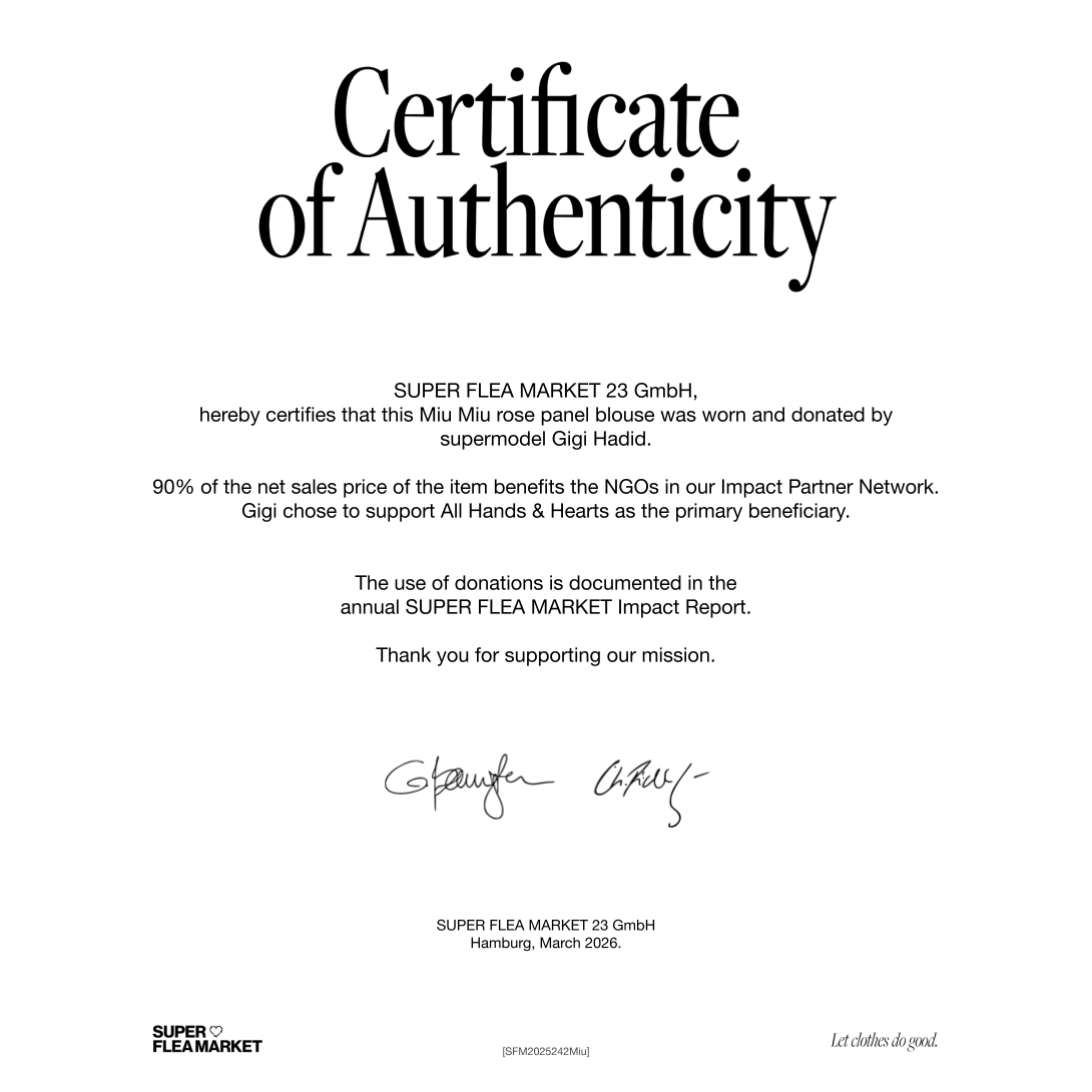 Super Flea Market+Miu Miu+Rose panel blouse+Gigi Hadid+certificate (1)